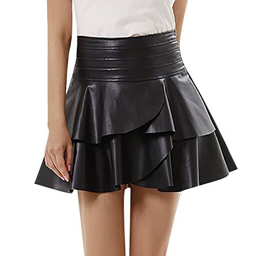 Rock Silber Damen Hohe Taille Metallic Pailettenrock Mini Sexy Leder 90er Jahre Stretch Glitzer Faltenrock Rave Space Kostüm Kurzer Plisseerock Rock Silber Damen Hohe Taille Metallic Pailettenrock Mini Sexy Leder 90er Jahre Stretch Glitzer Faltenrock Rave Space Kostüm Kurzer Plisseerock von Fulidngzg