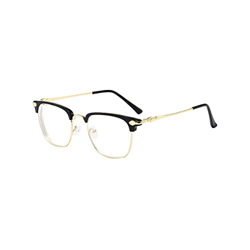 Fullwosing Brille Kurzsichtig mit Minus Dioptrien -1.00 to -6.00 Myopie Sehstärke Kurzsichtig Herren Damen (-3.50, Gold) von Fullwosing