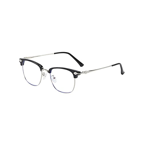 Fullwosing Kurzsichtige Kurzsichtigkeitsbrille – 4,00 stilvolle Brille im klassischen Retro-Stil mit Metallrahmen, silberfarben Fullwosing Kurzsichtige Kurzsichtigkeitsbrille – 4,00 stilvolle Brille im klassischen Retro-Stil mit Metallrahmen, silberfarben von Fullwosing