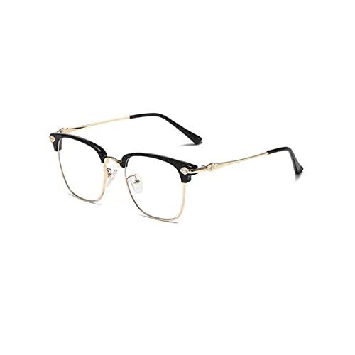 Fullwosing Lesebrille Damen Herren Blaulichtfilter Brille Die +100 bis +400 Dioptrien Klassische Modisch Metallgestell Presbyopie Brille (+150,Gold) von Fullwosing