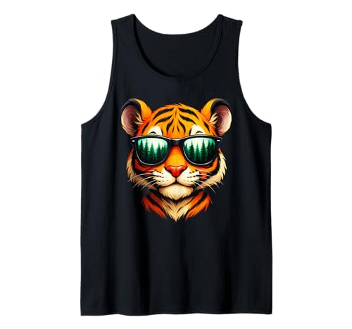 Niedlicher Tiger mit Sonnenbrille, lustiger Tiger Lover Grafik Kinder Tank Top Niedlicher Tiger mit Sonnenbrille, lustiger Tiger Lover Grafik Kinder Tank Top von Funny Animal Boys Girls Toddler Gifts