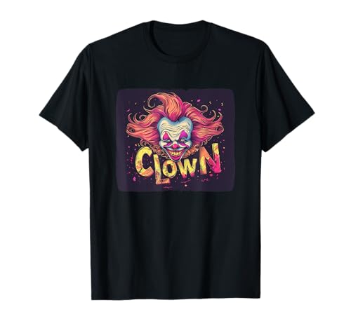 Gruseliger Clown in leuchtenden Farben Kostüm für Jungen und Mädchen T-Shirt Gruseliger Clown in leuchtenden Farben Kostüm für Jungen und Mädchen T-Shirt von Funny Clown Outfit