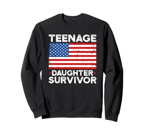 Teenage Daughter Survivor Elternschaft Mama Papa Teenager Mädchen Sweatshirt Teenage Daughter Survivor Elternschaft Mama Papa Teenager Mädchen Sweatshirt von Funny Family Life Parenting Teenage Girl Apparel