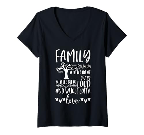 Damen Lustige Familientreffen Kunst für Männer Frauen Familie Gruppe Urlaub T-Shirt mit V-Ausschnitt Damen Lustige Familientreffen Kunst für Männer Frauen Familie Gruppe Urlaub T-Shirt mit V-Ausschnitt von Funny Family Reunion Gift Group Vacation