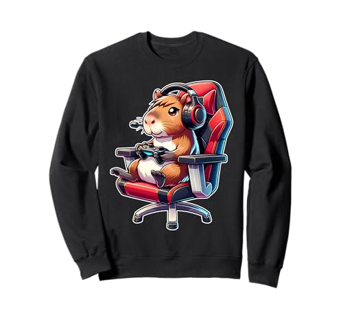 Cute Gamer Capybara Gaming Kinder Jungen Herren Capybara Sweatshirt Cute Gamer Capybara Gaming Kinder Jungen Herren Capybara Sweatshirt von Funny Graphic Capybara Gamers Apparel