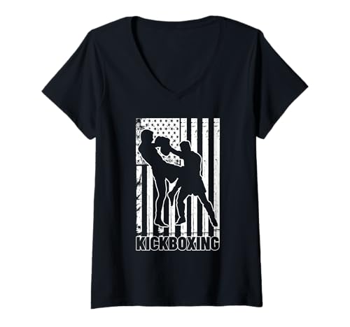 Damen Lustiges Kickboxen für Männer und Frauen, Kickboxer-Workout-Übung T-Shirt mit V-Ausschnitt Damen Lustiges Kickboxen für Männer und Frauen, Kickboxer-Workout-Übung T-Shirt mit V-Ausschnitt von Funny Kickboxing Gift Sport Workout