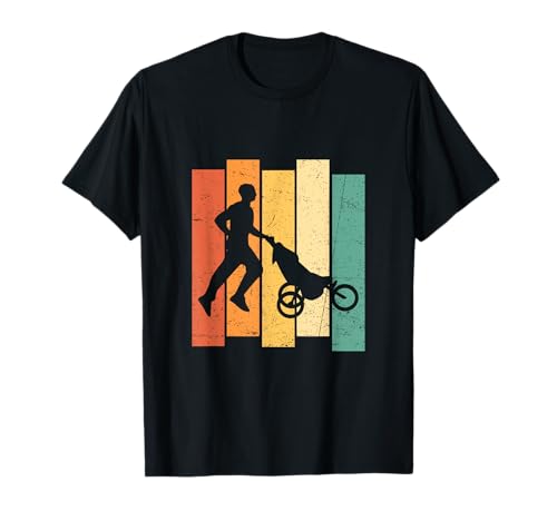 Retro Vintage Baby Buggy Kinderwagen Running Dad Vatertag T-Shirt Retro Vintage Baby Buggy Kinderwagen Running Dad Vatertag T-Shirt von Funny Marathon Runner Running Gifts