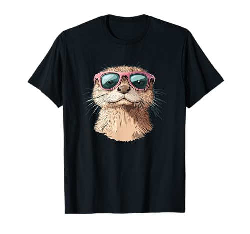 Eine flippige Otter schaukelnde Sonnenbrille für Erwachsene und Kinder T-Shirt Eine flippige Otter schaukelnde Sonnenbrille für Erwachsene und Kinder T-Shirt von Funny Otter Face with Sunglasses