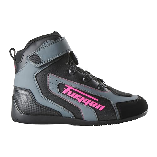 Furygan Damen V4 Easy D3O Vented Lady Motorradschuhe, verstärkter Knöchelschutz, maximale Sicherheit Komfort und Belüftung, Schwarz-Rosa, 37 EU von Furygan