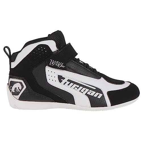 Furygan V4 Easy D3O Vented Herren Motorradschuhe, Atmungsaktiv, verstärkter Malleolus-Schutz, maximale Sicherheit-Komfort und Luftzirkulation, Black White, 39 EU von Furygan