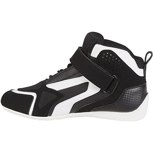 Furygan V4 Easy D3O Vented Herren Motorradschuhe, Atmungsaktiv, verstärkter Malleolus-Schutz, maximale Sicherheit-Komfort und Luftzirkulation, Black White, 46 EU von Furygan