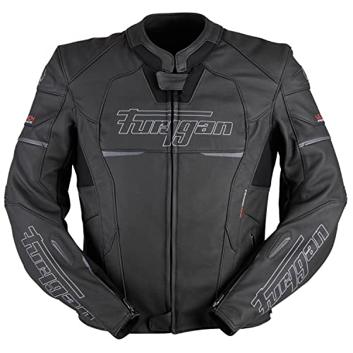 Furygan Nitros - Radical Sportliche Motorradjacke Herren Leder -D3O Schutz -Abriebsfest - Abnehmbares Thermofutter - Schutz von Furygan