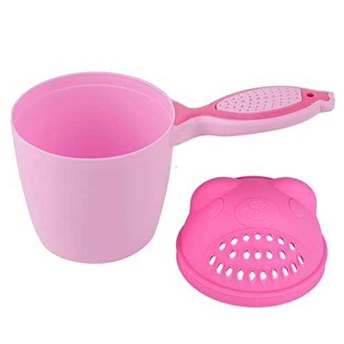 Baby Shampoo Becher, Sicherer PP Shampoo Becher mit Niedlichem Fischgriff fürZum Waschen von Haaren (Rosa) von Fussbudget