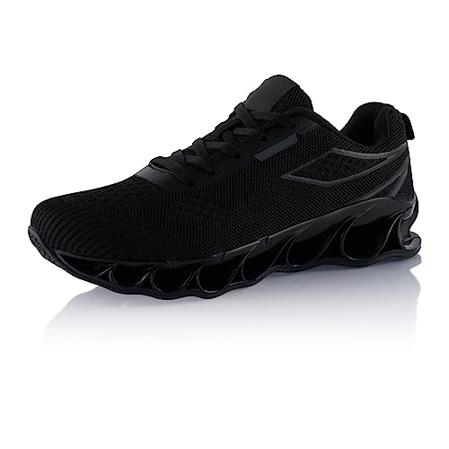 Fusskleidung® Damen Herren Laufschuhe Dämpfung Sportschuhe leichte Gesundheitsschuhe Schwarz EU 42 von Fusskleidung