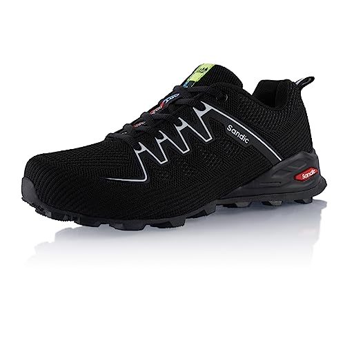 Fusskleidung® Damen Herren Wanderschuhe Bequeme Trail Running Trekkingschuhe Schwarz EU 39 von Fusskleidung