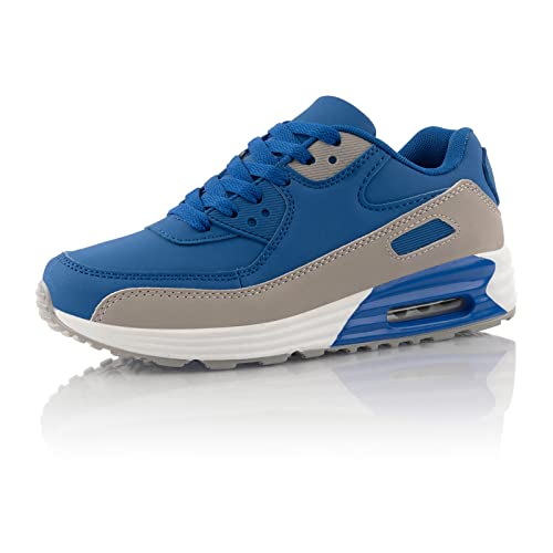 Fusskleidung® Damen Herren Sportschuhe Dämpfung Sneaker leichte Laufschuhe Blau EU 38 von Fusskleidung