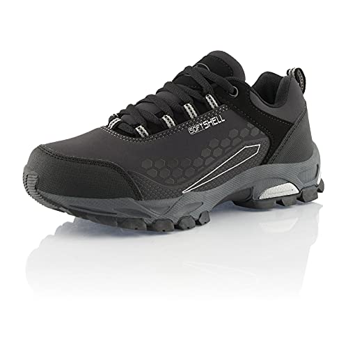 Fusskleidung® Damen Herren Wanderschuhe Wasserabweisende Trekkingschuhe Schwarz EU 36 von Fusskleidung