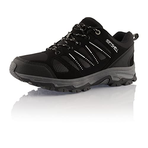 Fusskleidung® Damen Herren Wanderschuhe atmungsaktive Trekkingschuhe Schwarz Grau Grau EU 37 von Fusskleidung