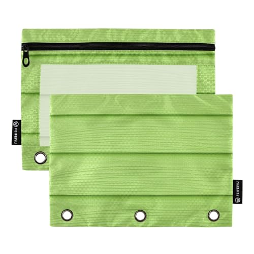 Fustylead Grüne Holzmaserung, 2 Stück Bleistifttaschen für 3-Ringbuch, große Kapazität, Binder-Bleistifttasche mit transparentem Fenster für Büro-Kosmetikbedarf, grün Fustylead Grüne Holzmaserung, 2 Stück Bleistifttaschen für 3-Ringbuch, große Kapazität, Binder-Bleistifttasche mit transparentem Fenster für Büro-Kosmetikbedarf, grün von Fustylead