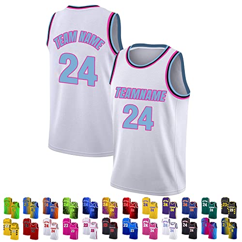 FwSYouMAI Benutzerdefinierte Basketball-Trikot, gedruckt Team Name/Nummer, personalisierte Sport-Trikots Uniformen für Männer/Frauen/Jungen/Mädchen-Stil 11 von FwSYouMAI