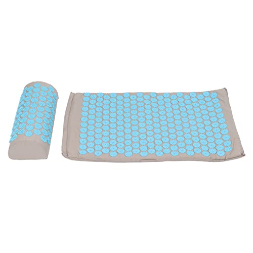 Akupressurmatte Und Kissen-Set, Massagematte, Polyester-Baumwolle, Akupressur-Massagegerät, Akupunkturkissen Mit Kissen(Blau) von Fyearfly