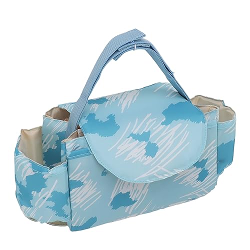 Fyearfly Kinderwagen-Tasche, Kinderwagen-Organizer, Universeller Kinderwagen-Organizer, Verstellbar, Große Kapazität, Wasserblau, Graffiti, Kinderwagen-Wickeltasche Für Den Außenbereich von Fyearfly