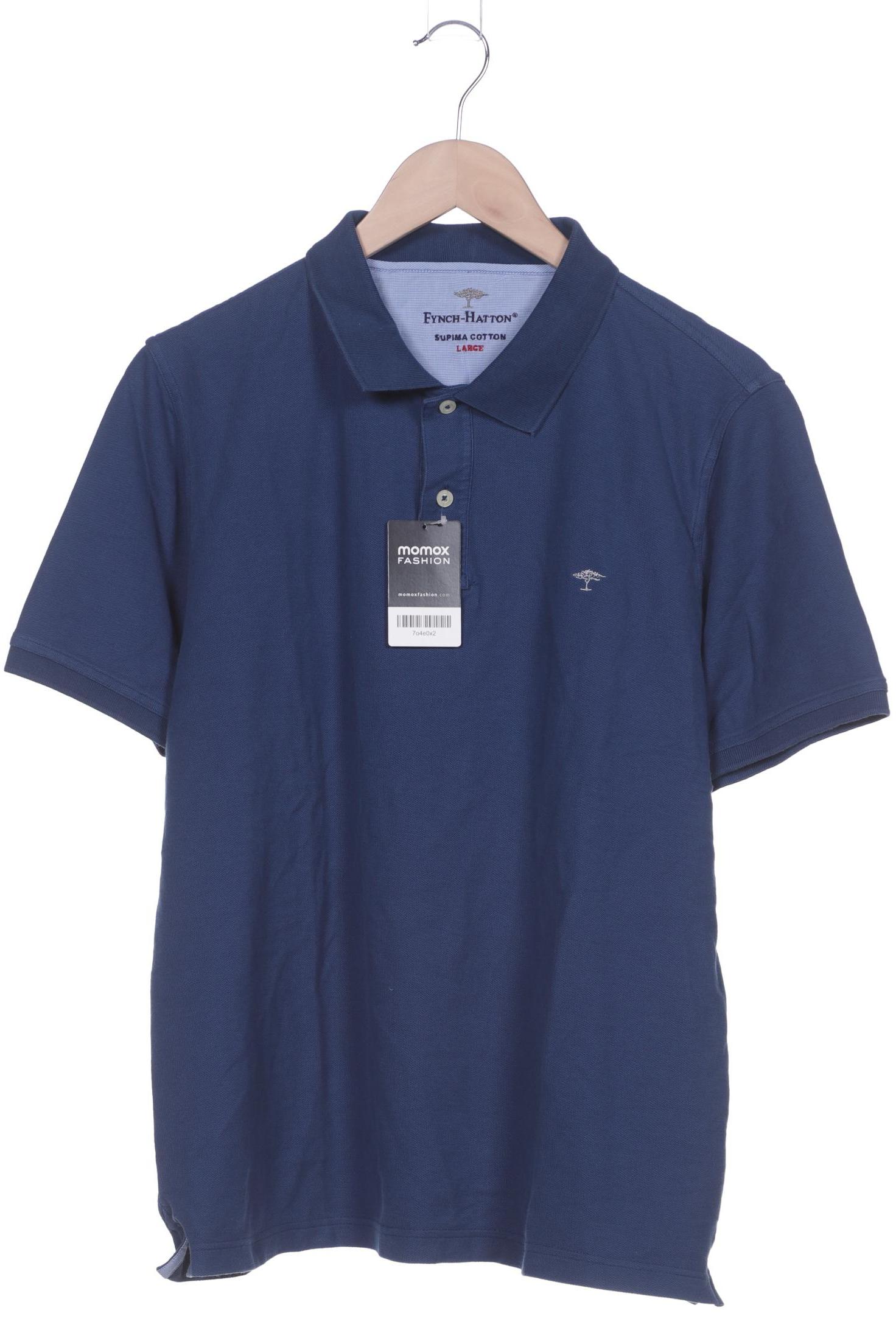 Fynch Hatton Herren Poloshirt, blau, Gr. 52 von Fynch Hatton