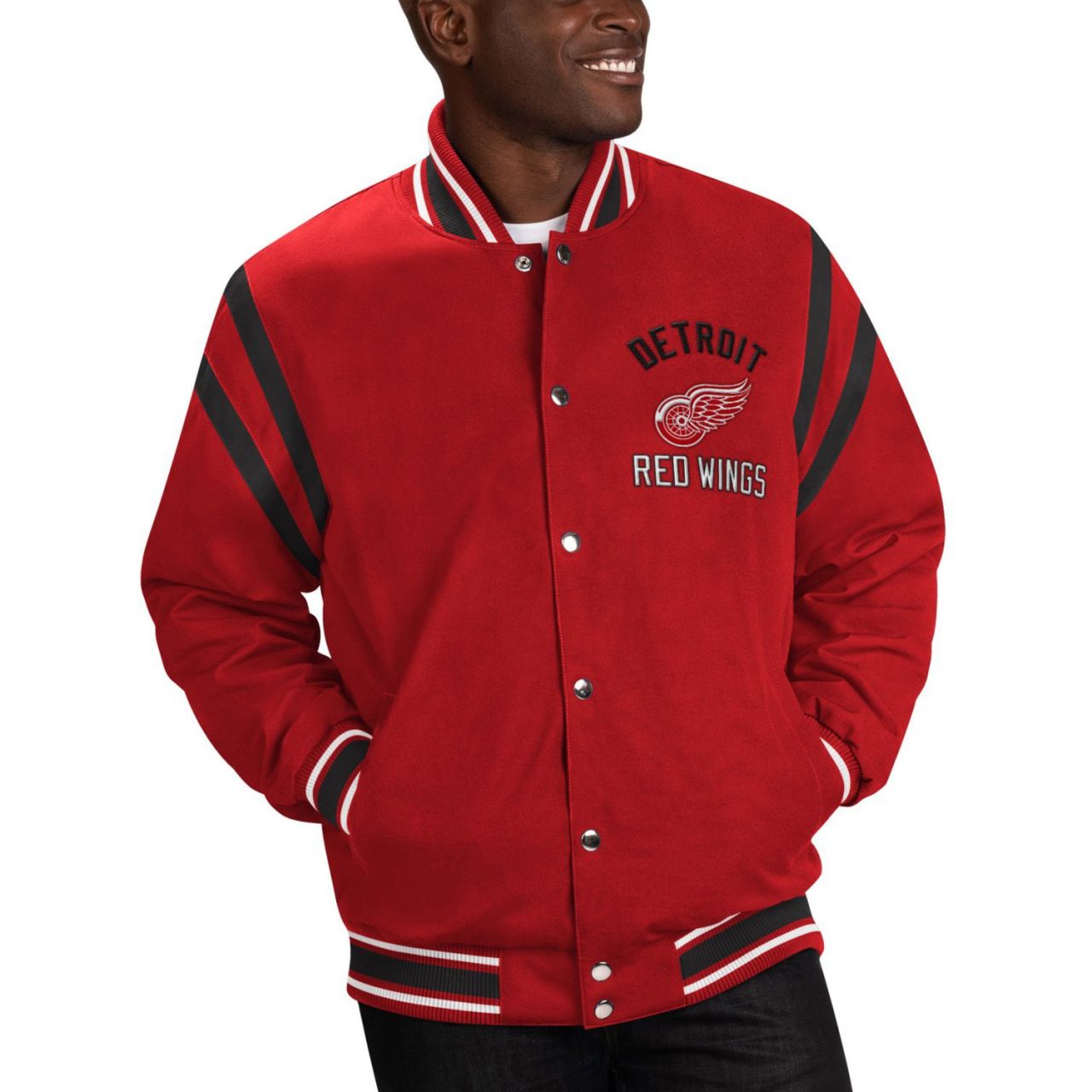 G-III Detroit Red Wings NHL Tailback Varsity Jacke von G-III