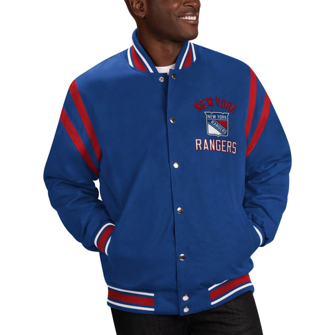 G-III New York Rangers NHL Tailback Varsity Jacke von G-III