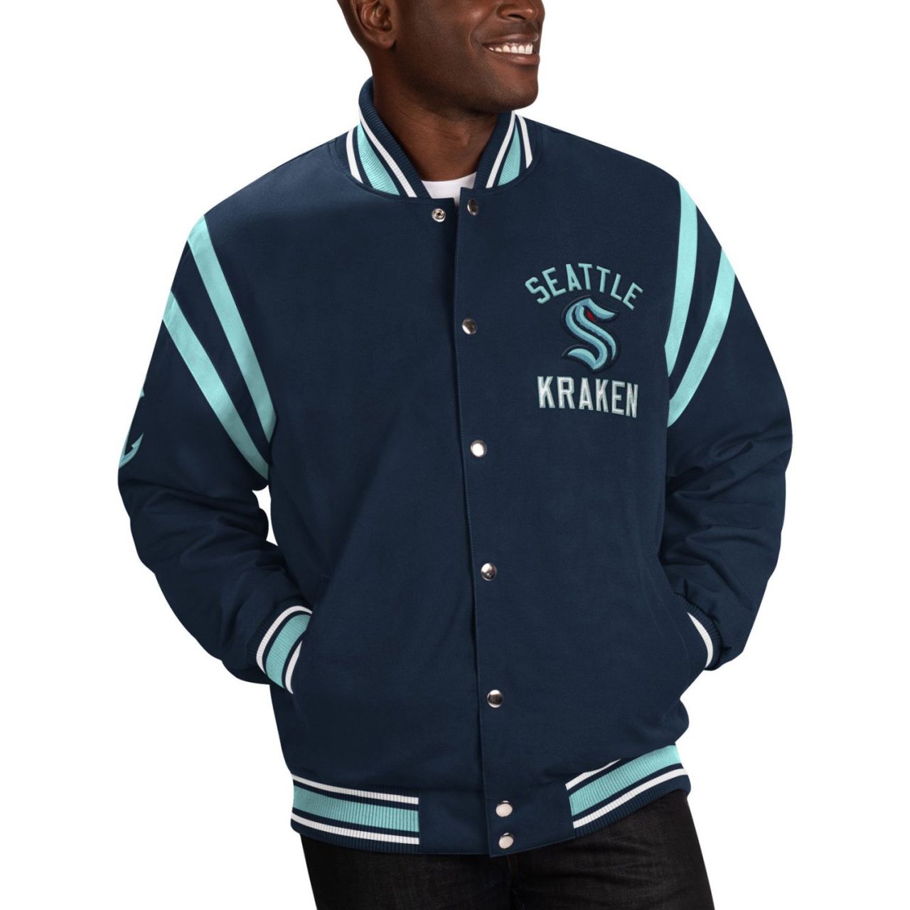 G-III Seattle Kraken NHL Tailback Varsity Jacke von G-III