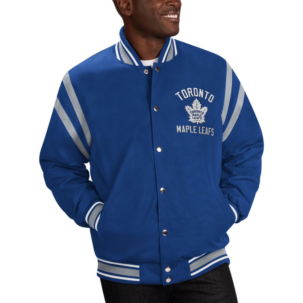 G-III Toronto Maple Leafs NHL Tailback Varsity Jacke von G-III