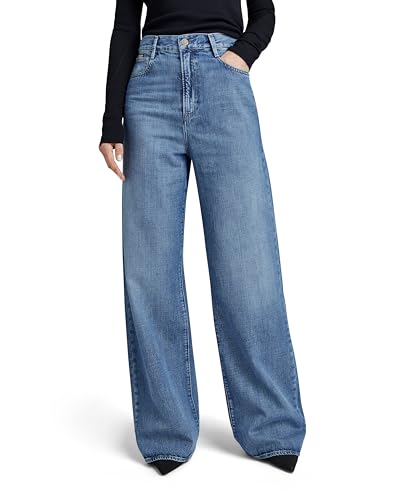 G-STAR RAW Damen Deck 2.0 High Loose Jeans, Blau (faded everglade D23591-D301-G357), 26W / 30L von G-STAR RAW