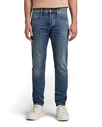 G-STAR RAW Herren 3301 Slim Fit Jeans, Blau (faded santorini 51001-C911-C767), 28W / 32L von G-STAR RAW