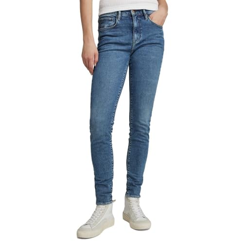 G-STAR RAW Damen 3301 High Skinny Jeans, Blau (faded miami blue D05175-D188-G141), 27W / 30L von G-STAR RAW