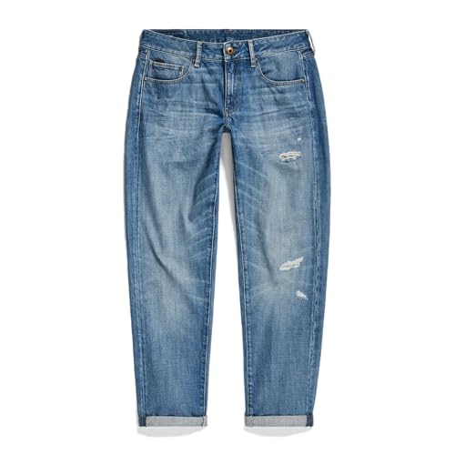 G-STAR RAW Damen Kate Boyfriend Jeans, Blau (faded ripped waterfront D15264-D301-D894), 27W / 32L von G-STAR RAW