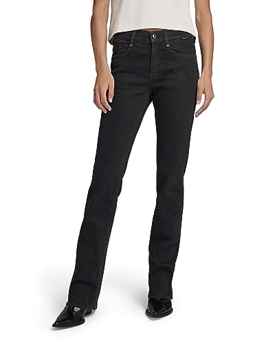 G-STAR RAW Damen Noxer Bootcut Jeans, Blau (worn in midnight black od D21437-A634-G117), 28W / 32L von G-STAR RAW