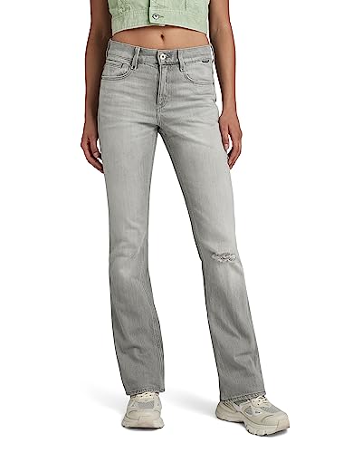 G-STAR RAW Damen Noxer Bootcut Jeans, Grau (sun faded ripped skyrocket D21437-D324-D901), 25W / 32L von G-STAR RAW