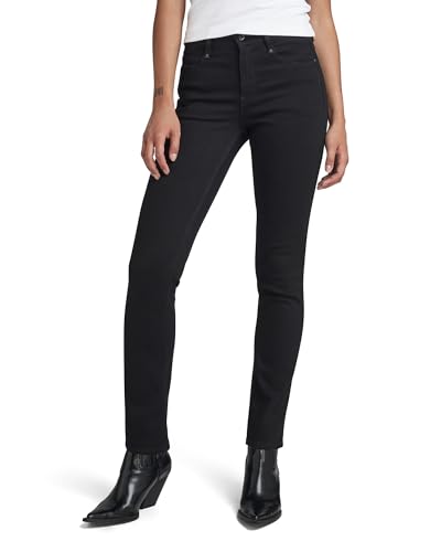 G-STAR RAW Damen Noxer Straight Jeans, Schwarz (pitch black D17192-B964-A810), 26W / 30L von G-STAR RAW