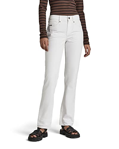 G-STAR RAW Damen Noxer Straight Jeans, Weiß (white D17192-C669-110), 28W / 34L von G-STAR RAW