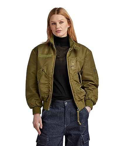 G-STAR RAW Damen Nylon Bomber wmn, Grün (dark olive D23542-C143-C744), XXL von G-STAR RAW