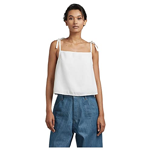 G-STAR RAW Damen Shirt Para Simple Tanktop, Weiß (white D23312-D297-110), L von G-STAR RAW