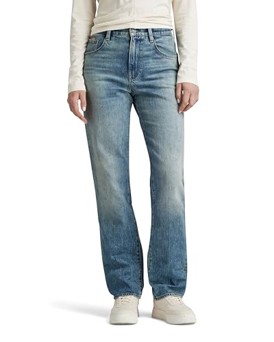 G-STAR RAW Damen Viktoria High Straight Jeans, Blau (antique faded laguna D23959-D538-G325), 26W / 30L von G-STAR RAW