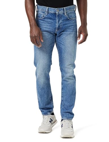 G-STAR RAW Herren 3301 Regular Tapered Jeans, Blau (Faded Harbor 51003-C967-D331), 28W / 30L von G-STAR RAW