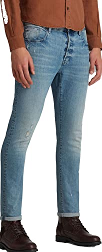 G-STAR RAW Herren 3301 Slim Fit Jeans, Blau (Vintage seashore restored 51001-C913-C773), 27W / 30L von G-STAR RAW
