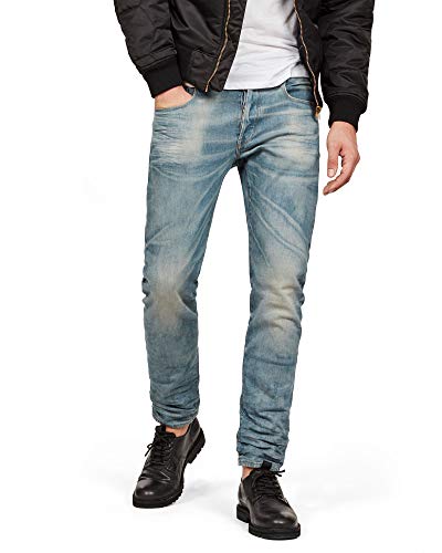 G-STAR RAW Herren 3301 Slim Fit Jeans, Blau (medium aged 51001-7890-071), 26W / 30L von G-STAR RAW