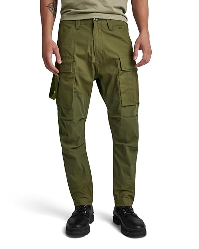 G-STAR RAW Herren 3D Regular Tapered Cargohose 2.0, Grün (shadow olive D24308-D384-B230), 33W / 34L von G-STAR RAW