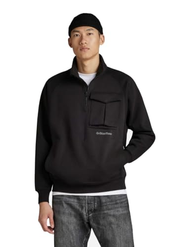 G-STAR RAW Herren Anorak Loose Sweatshirt, Schwarz (dk black D23893-D425-6484), L von G-STAR RAW