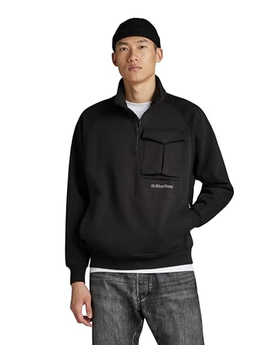 G-STAR RAW Herren Anorak Loose Sweatshirt, Schwarz (dk black D23893-D425-6484), M von G-STAR RAW