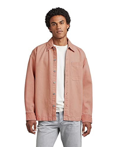 G-STAR RAW Herren Unisex Boxy Fit Hemd , Rosa (rainbow light dusty rose gd D23007-D300-G041), L von G-STAR RAW