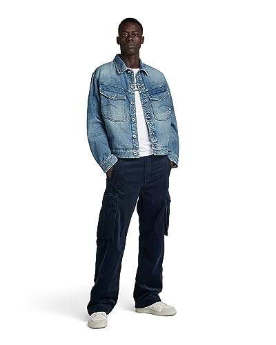 G-STAR RAW Herren Dakota Selvedge Jacke, Blau (antique faded blue agave D23593-D436-G129), M von G-STAR RAW